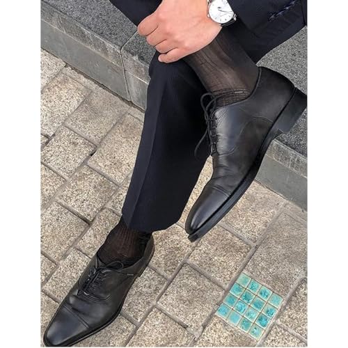 Calcetines de vestir de seda para hombre transparentes de nailon 3