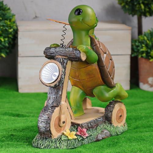 Tortue décorative solaire LED pour illuminer un jardin