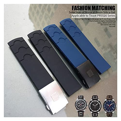 Bracelet silicone caoutchouc 20mm montre sport étanche bleu agate compatible PRS516 T91 - 2