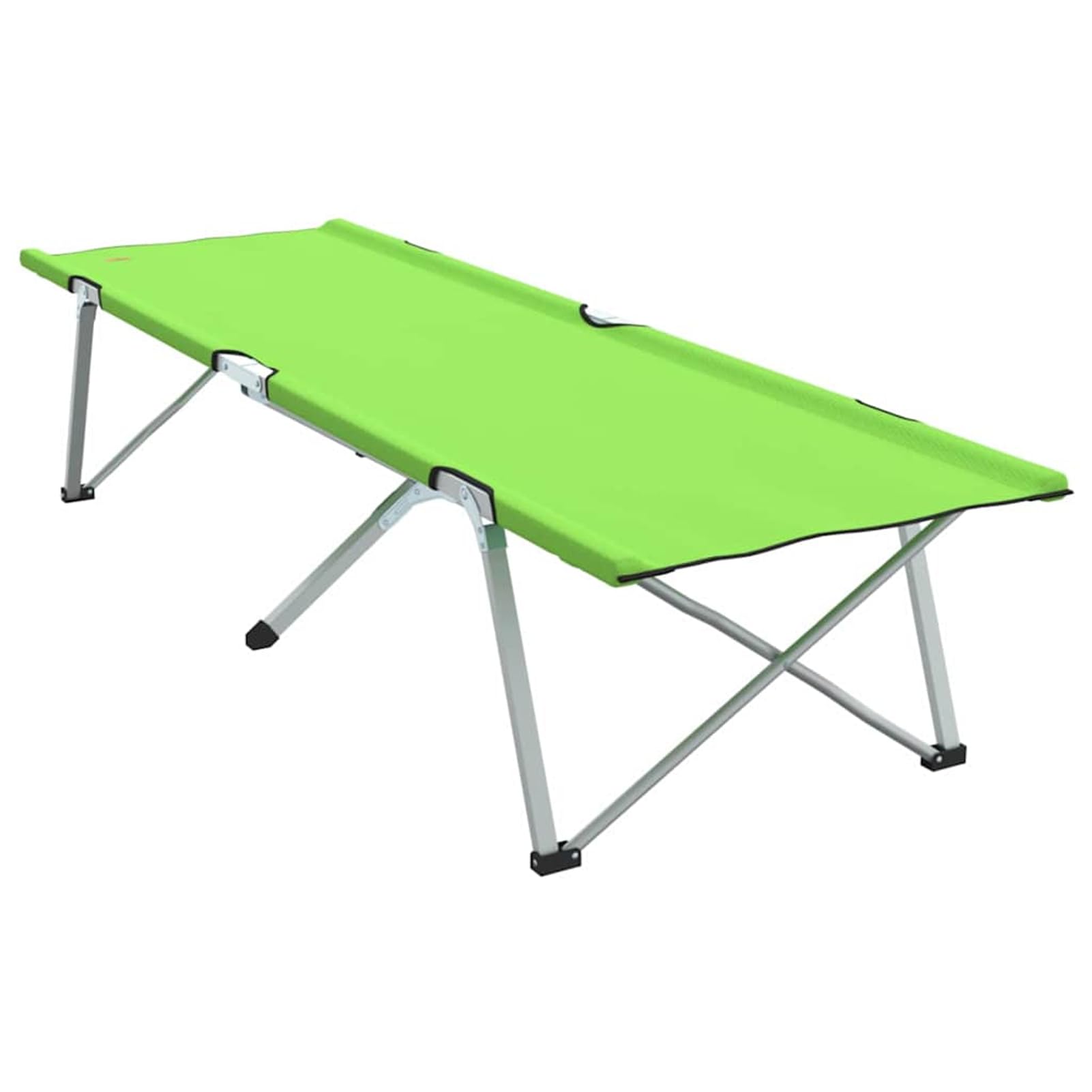 Gecheer Faltbares Campingbett, stabiles Metallgestell, dunkelgrüner Stoff, Einzelbett, faltbar für Outdoor-Camping und Reisen42003120