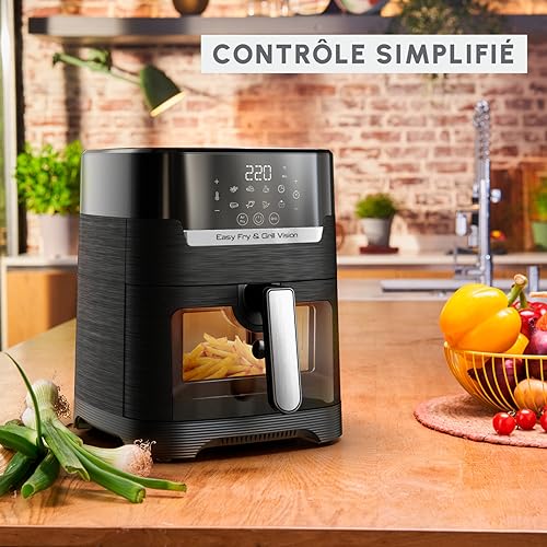 Moulinex Easy Fry & Grill Friteuse sans huile + gril Capacité 6 5 Jusqu’à 8 personnes 8 programmes automatiques Séparateur double cuisson Application Moulinex air fryer EZ801810 - vue 4