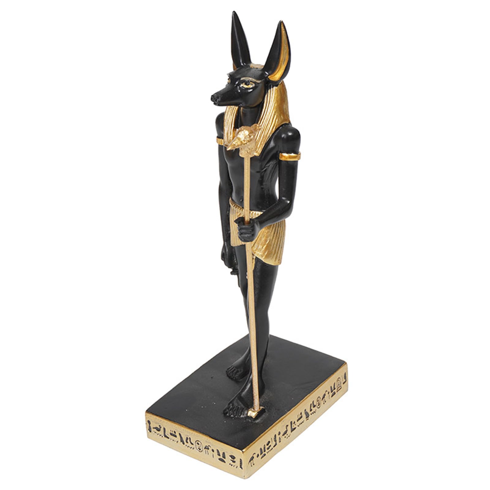 FROMCEO Small Egyptian Anubis Sculpture Desktop Ornament Collectible Figurine for Decor Egyptian Anubis Statue