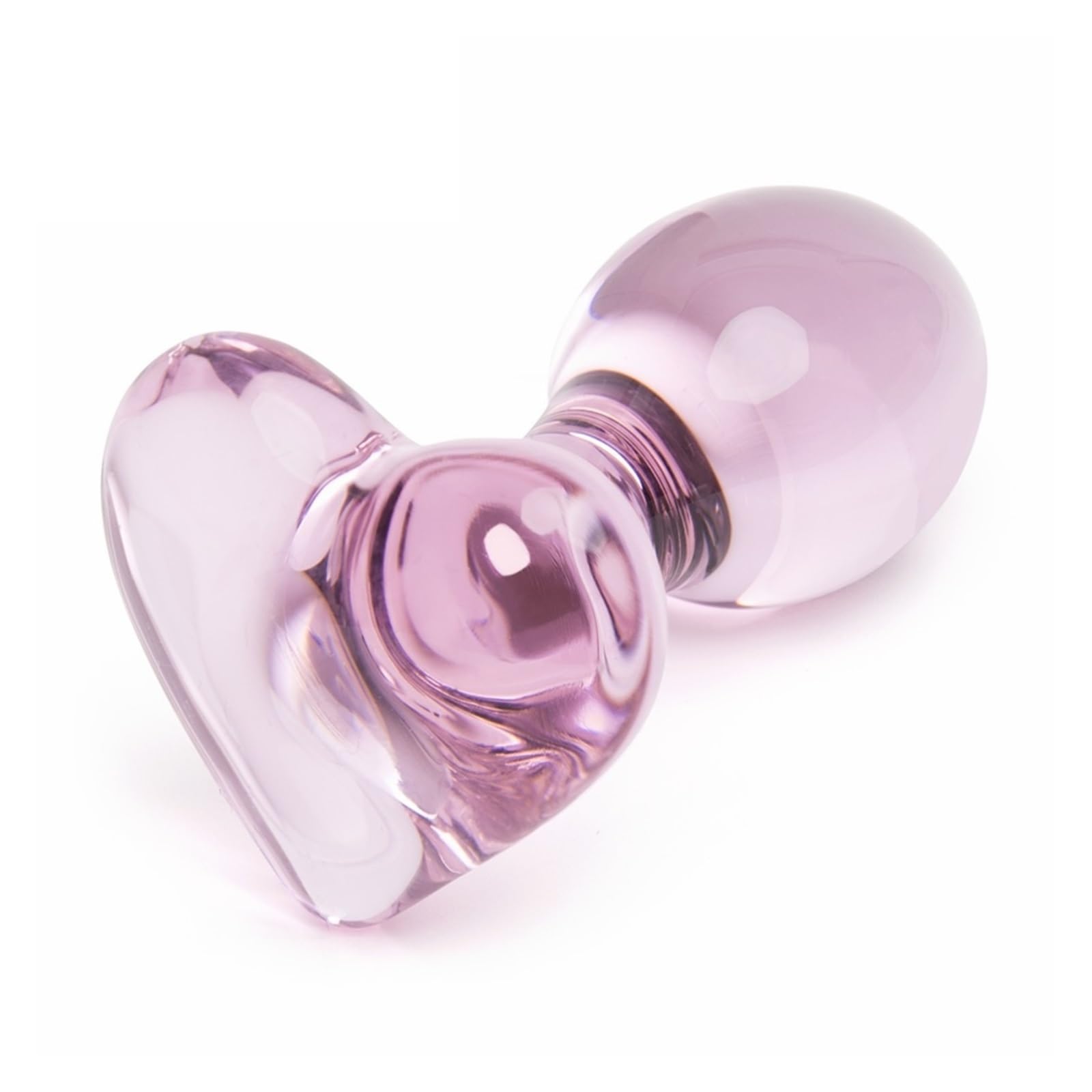 CJXQBH Heart Crystal Glass nal Plug Butt Plugs Pink Prostate Massager Anal Masturbation Toys for Men Women