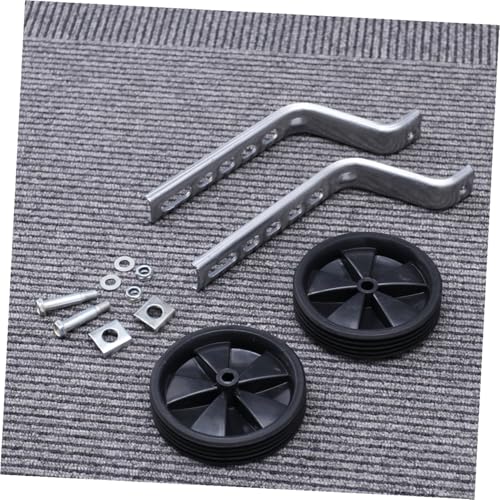 Ruedas de Entrenamiento Porosas para Bicicleta, Accesorios de Equilibrio Auxiliar de Acero Negro, para Principiantes miniatura 2