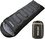 Sac de couchage, 3-4 Saisons Temps froid chaud sac de couchage léger, portable, imperméable avec sac de compression pour adultes & pour enfant - Intérieur & En plein air: Camping, Sac à dos, Randonnée