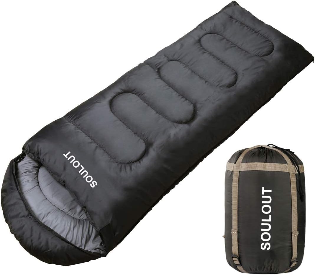 3-4 Season Sleeping Bag for Adults & Kids, Lightweight Warm Cold Weather Camping Bag with Waterproof Compression Sack โ Portable for Hiking, Backpacking, Traveling & Outdoor Adventures