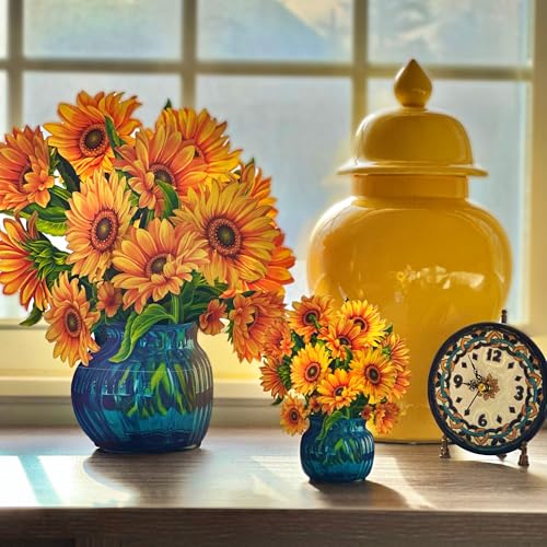 image for Freshcut Paper Pop Up Cards, Sunflowers, 12 Inch Life Sized Forever Fl