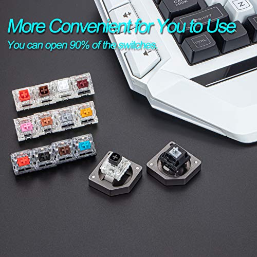 New Fashion Kingdom Aluminum Alloy Switch Opener Switch Tester Mechanical Keyboard Keycaps Lubricate Aluminum For Cherry Gateron And Kailh Switches With Metal Magnet - Gray #TOP6