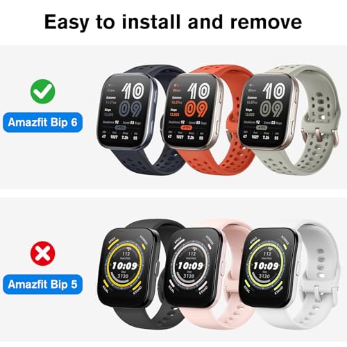 Image of Fintie 3 Packs Screen Protector Case Compatible with Amazfit Bip 6, Soft TPU Plated Bumper Full Protective Cover Cases Scratch-Proof, Black /Clear /Rose Gold