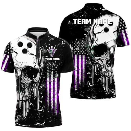 Bowling Skull Custom Bowling Shirts for Men and Women, Bowling Jersey for Men, Bowling Shirts Unisex, Mens Bowling Shirts, Custom Bowling Jersey Gift for Bowler4
