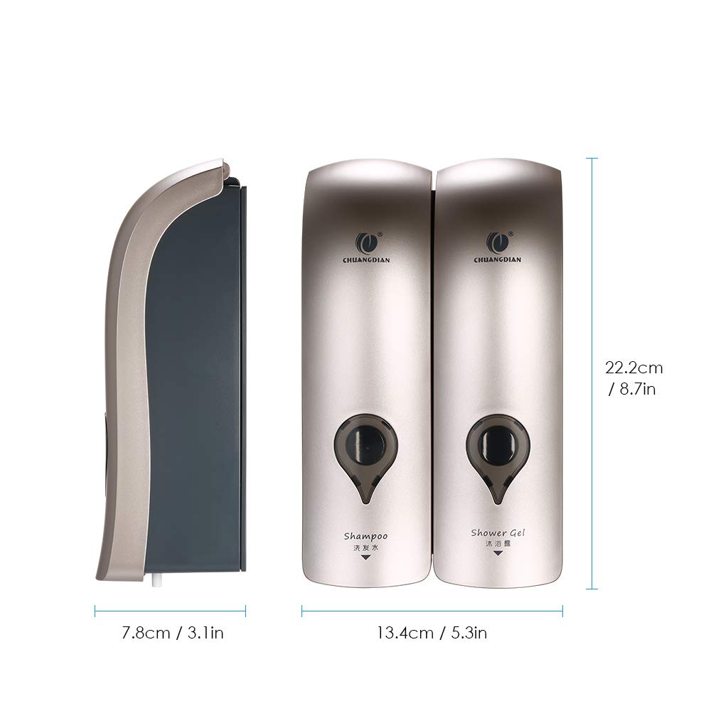 Distributeur de Savon Mural, Distributeur Gel Douche, Distributeur