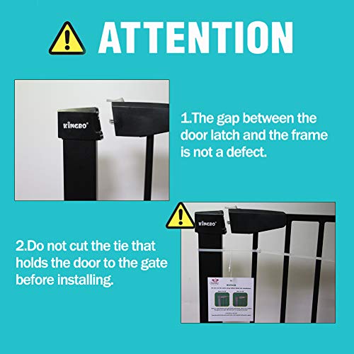 Waowao Narrow Baby Gate Easy Walk Thru Pressure/Hardware Mount Auto Close Black Metal Child Dog Pet Safety Gates 29.13In Tall For Top Of Stairs,Doorways,Kitchen And Living Room 2 (Black-25.59"-28.35") #TOP5