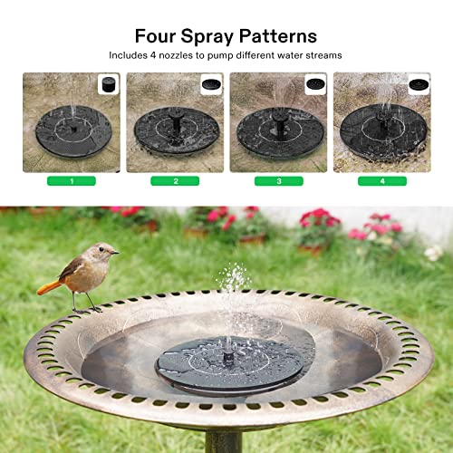 Image of VIVOSUN 28 inch Solar Bird Bath, Solar Powered Pond Fountain Combo Set for Outdoors, Gardens, Patio, Yard, Deck, Golden