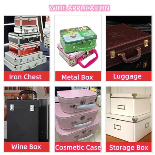 Image of dophee 10Pcs Stainless Steel Padlock Hasp, Mini Decorative Hasps Buckles with Screws for Wooden Box Jewelry Box Wine Gift Case Chest Toolbox, 54x29mm /2.13 inchx1.14 inch