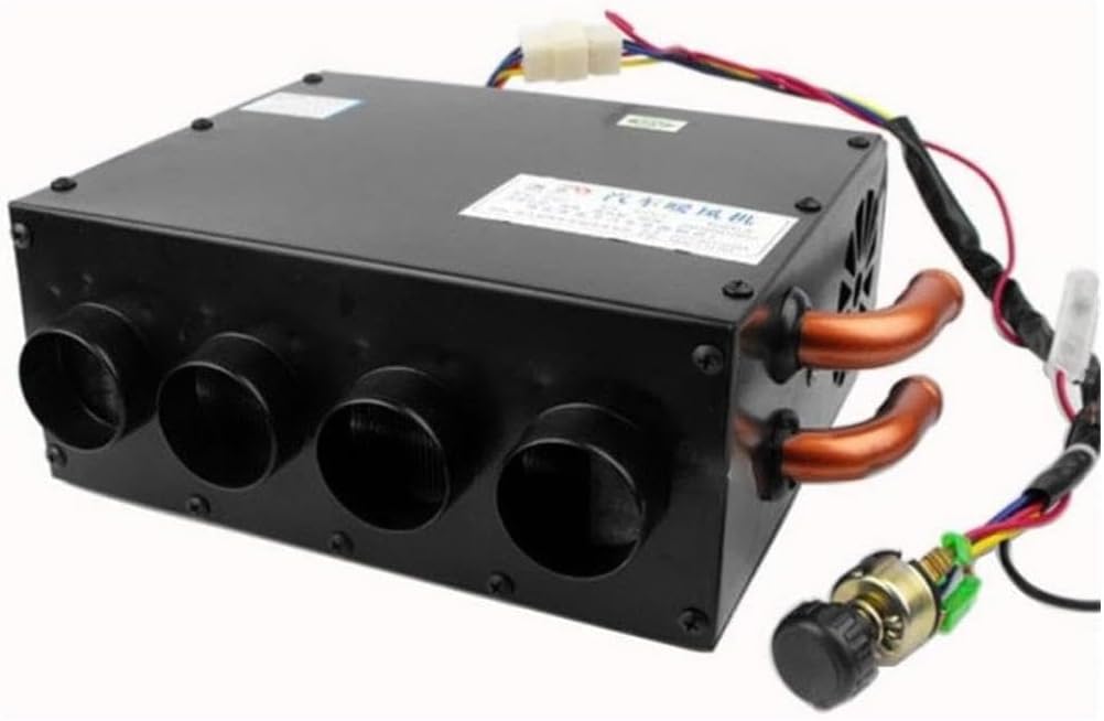 12V/ 24V 4 Hole Portable Car Vehicle Heating Cooling Heater Defroster Demister 80W Fit for RV Boats Motorhome Trucks Trailer AC Resistance(12V)