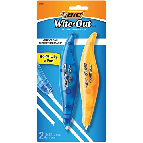 Bic Wite-Out Brand Exact Liner Correction Tape, White, 2-Count (3 Packs, 6 Tapes Total) #TOP15