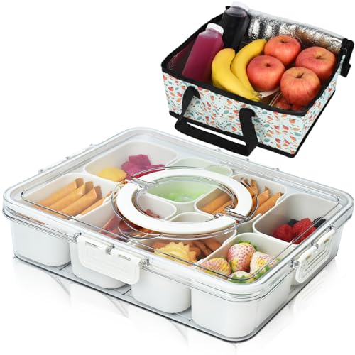 Plateau de service divisé Artcome à 8 compartiments avec sac - 2