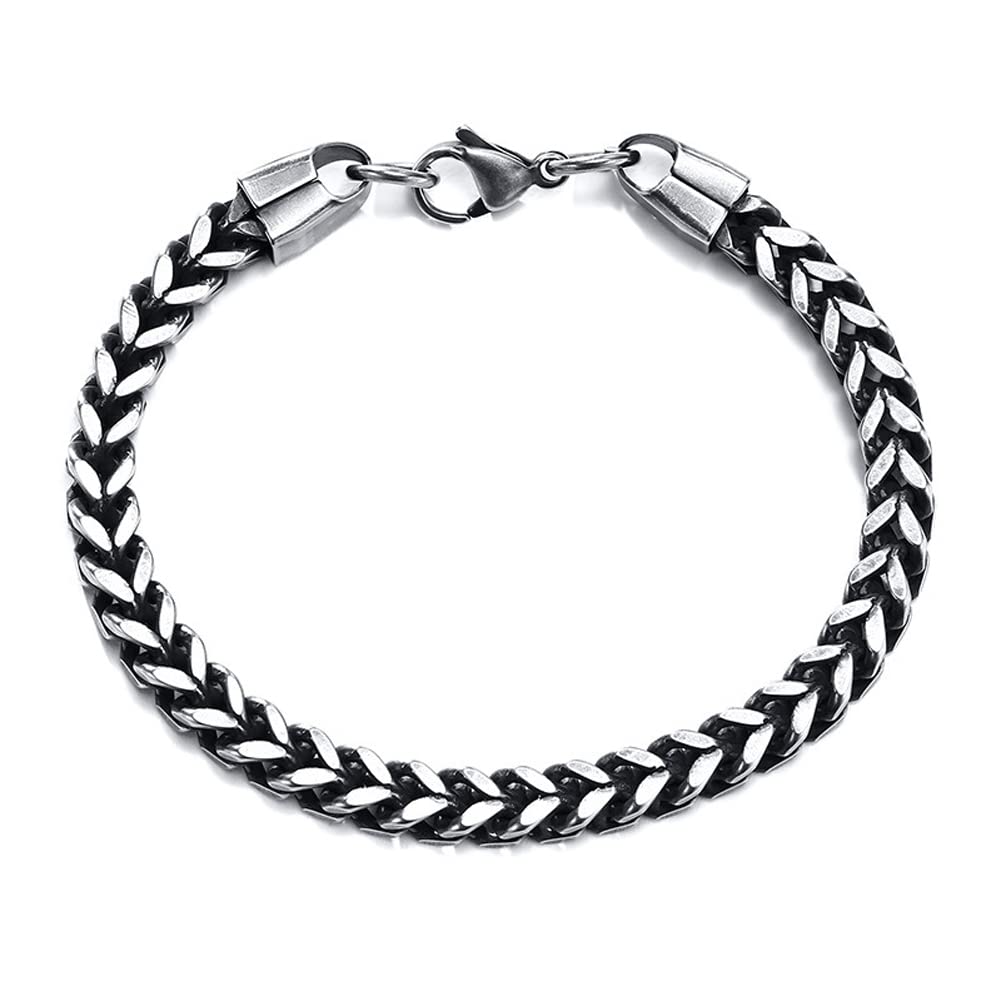 Rockyu Men's Gear Bracelet – Stainless Steel, Vintage Design, 7.5 Inch Wristband, Gift For Him - View #8