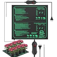 Apritsce Heizmatte Pflanzen mit Thermostat, 52 x 50 cm 70W WäRmematte Pflanzen, Zimmergewächshaus Wärmematte, Temperaturregelung 20-45℃, Seedling Heat Mat für SäMling Germination Pflanzen Wachstum