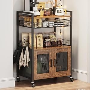 Hencawima Kaffeebarschrank Servierwagen mit 3 Etagen