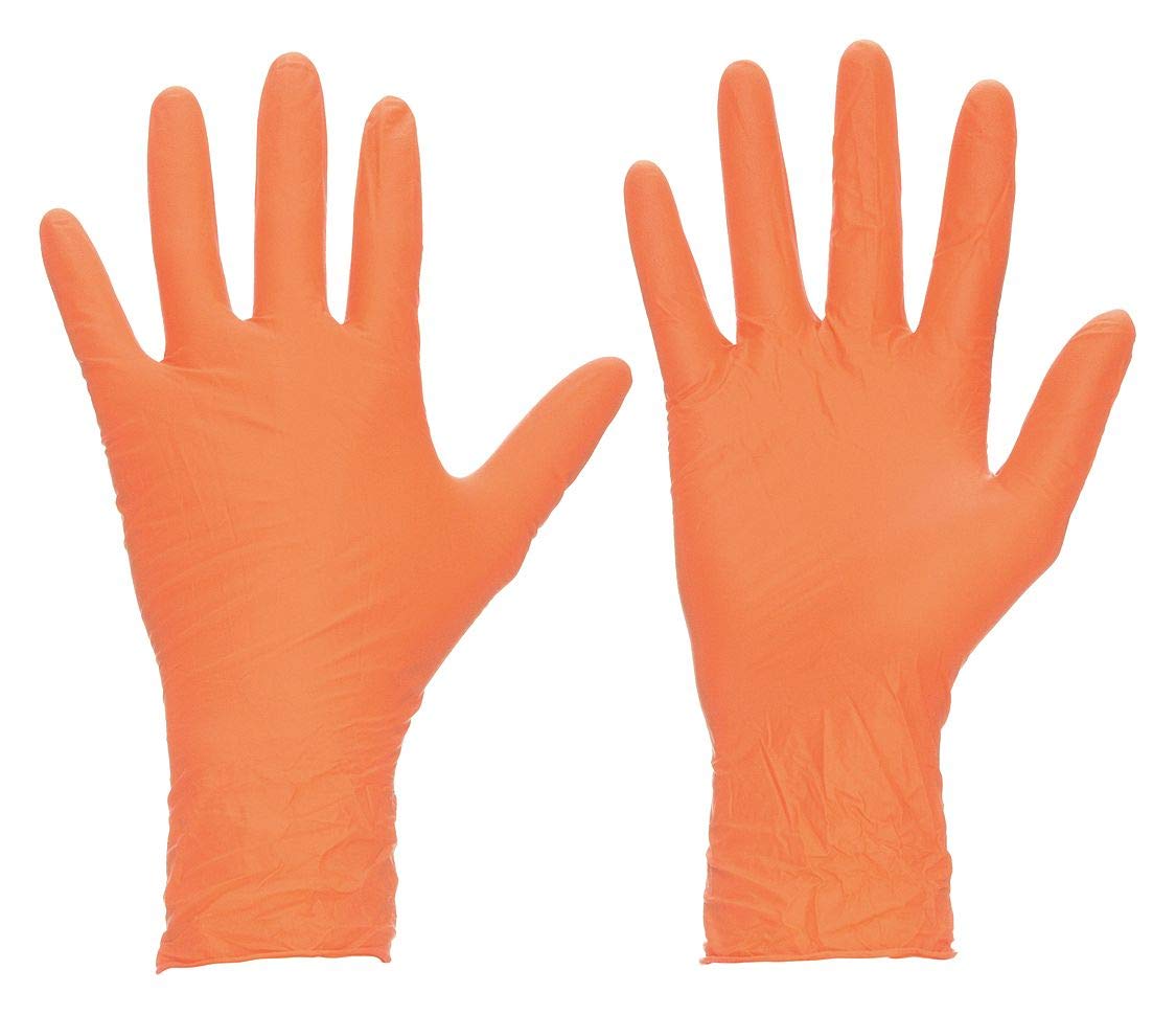 AnsellMicroflex Blaze N48 7mil Disposable Nitrile Gloves w/Extended Cuff for Automotive, Oil, Mining