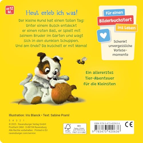 'Hallo, hier bin ich!', ruft der kleine Hund: Meine allererste Tiergeschichte - Erstes Vorlesen für Kinder ab 1 Jahr