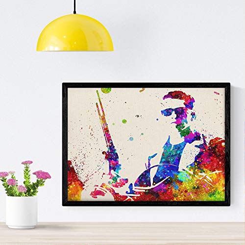 Nacnic l'image Poster Terminator. affiches design aquarelle avec des films et cine.Imágenes du cinéma et des films pour la décoration intérieure. format A4
