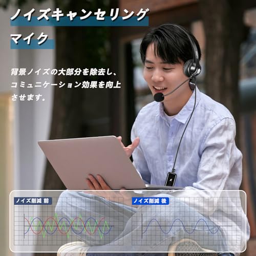 Callez ヘッドセットUSB接続 ノイズキャンセリングマイク付き 両耳 有線ヘッドセット Type-C PC用ヘッドホン ミュート機能と音量調節付き タイプc接続 スマホ Mac PC対応 Skype Zoom Web会議 テレワーク オンライン会議 コールセンター適用 330°回転 軽量 快適耐久設計