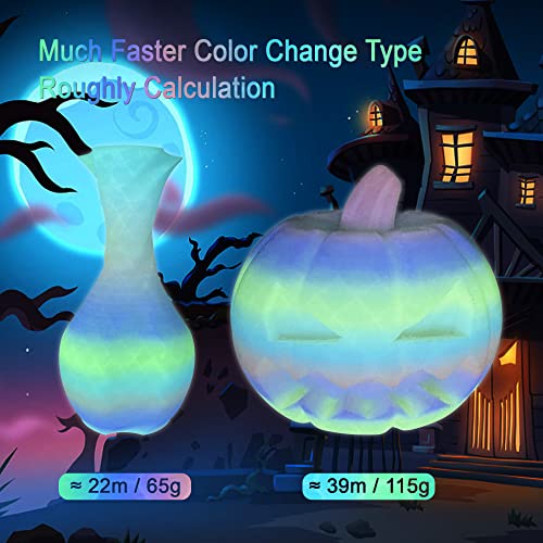 Image of Glow in Dark Fast Color Change Rainbow PLA 3D Printing Filament, Tidy Winding 1.75mm PLA, Widely Fit for 3D Printer; 1KG 2.2LBS Cardboard 3D Printing Material, Glowing in Dark Multi Colored