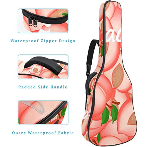 Housse imperméable pour guitare acoustique avec double bandoulière et poche Rose pêche, Multicolore 09, 42.9×16.9×4.7 in… - Les Beatles, Paul McCartney, John Lennon, RIngo Starr, George Harrison Housse imperméable pour guitare acoustique avec double bandoulière et poche Rose pêche, Multicolore 09, 42.9x16.9x4.7 in… – Image 5