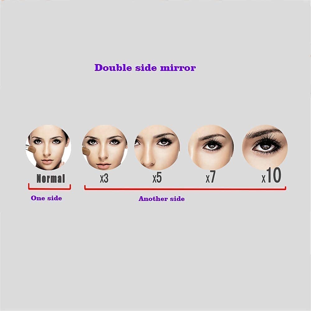 FIDEMM An der Wand montierte Make-up-Spiegel, vergrößernd, ausziehbar, Stabiler, Verstellbarer Kosmetikspiegel, Rasier- und Badezimmer-Kosmetikspiegel (Color : 10x, Size : 6inch)