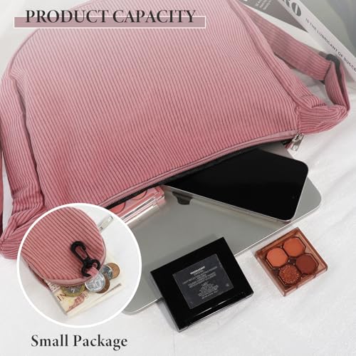 Andiker Crossbody Bag for Women, Large Capacity Canvas Shoulder Bag with 1 Small Bag Trendy Cross Body Bags for Daily Use4