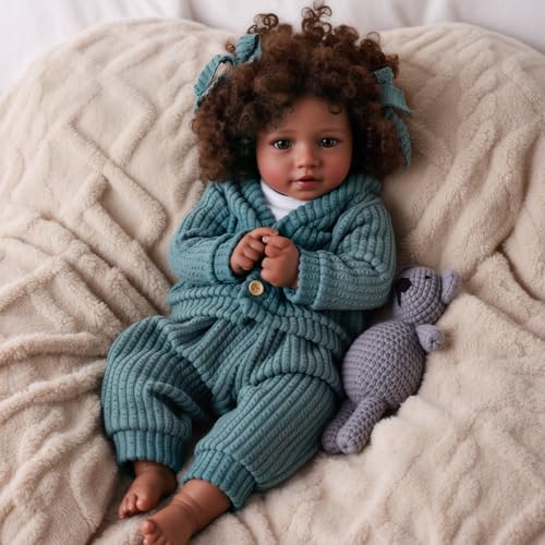 Muñeca Reborn Black Girl 20 Pulgadas BABESIDE miniatura 3