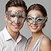 Coddsmz Couple's Venetian Masquerade Mask Set Luxury Style Princess Party Mask for Couples Women and Men Mardi Gras Masks