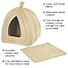 Cat House - Indoor Bed with Removable Foam Cushion - Pet Tent for Puppies, Rabbits, Guinea Pigs, Hedgehogs, and Other Small Animals by PETMAKER (Tan)