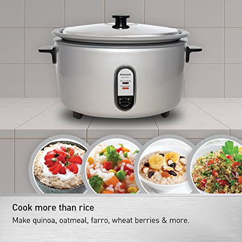 Image of Panasonic Commercial Electric Rice Cooker, 120V Extra-Large Capacity 60-Cup (Cooked), 30-Cup (Uncooked) with One-Touch Operation - SR-GA541FH - Silver