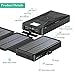 BLAVOR Solar Charger Five Panels Detachable, Qi Wireless Charger 20000mAh Portable Power Bank with Dual Output Type C Input Flashlight and Compass Kit (Black, 20000mah)