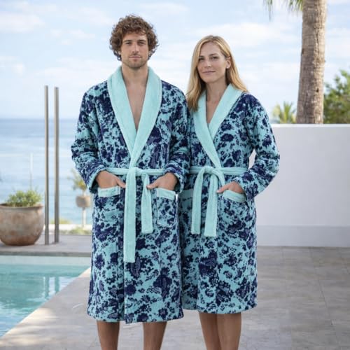 Albornoz unisex Candy con estampado fantasia de algodon suave para ducha 3