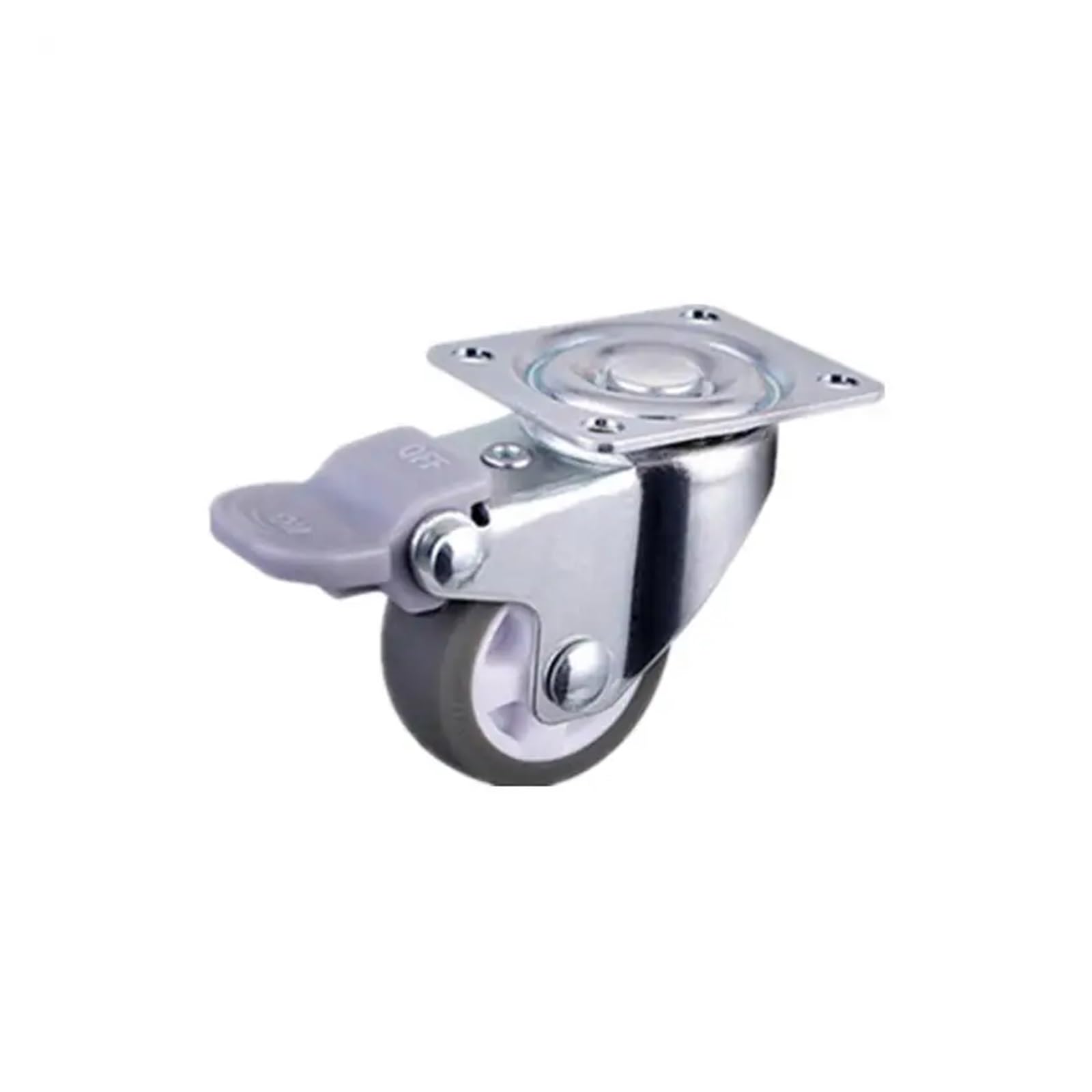 Mini-roues TPE avec frein plat : roulettes universelles silencieuses anti-rayures
