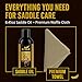 Eagle Saddle Oil with Cloth – Neatsfoot Oil for Leather Saddles, Reins, Stirrups, Riding Gear & Accessories - Leather Oil with Neetsfoot Oil for Deep Conditioning(8.45oz)