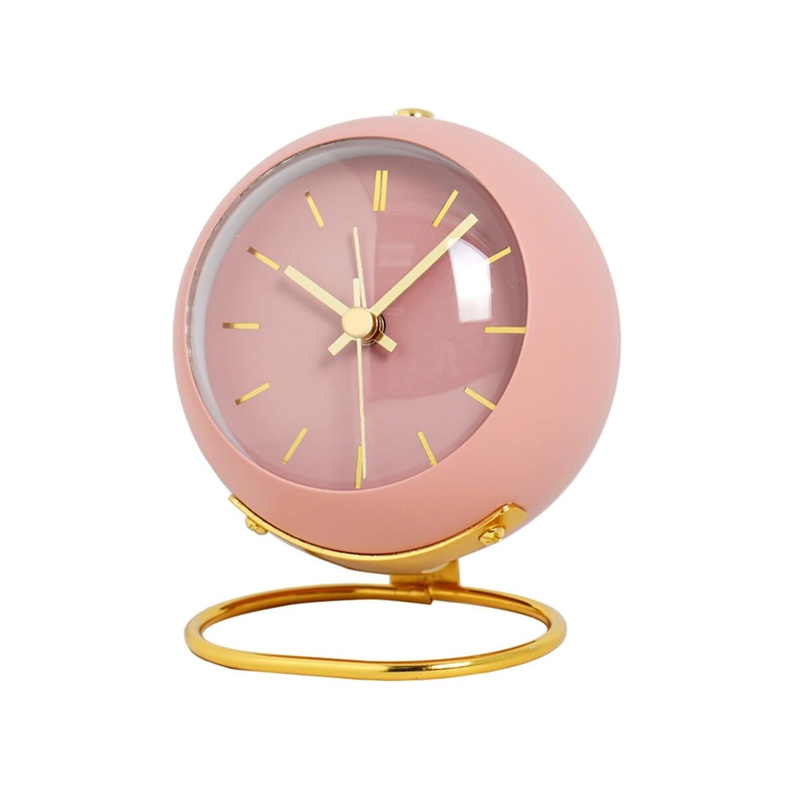 G5z9w3c7m2 Pink Loud Alarm Clocks Nordic Creative Electronic Desk Clock Minimalist Alarm New Desktop Bedside Student Silent Luminous Pointer(Pink)