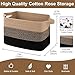 OIASKET Storage Basket for Organizing, Woven Baskets for Storage, Rectangle Decorative Baskets for Shleves, Closet, Toys, Books, Nursery Organizer Bins - Pack of 3 (Black & Brown, 13