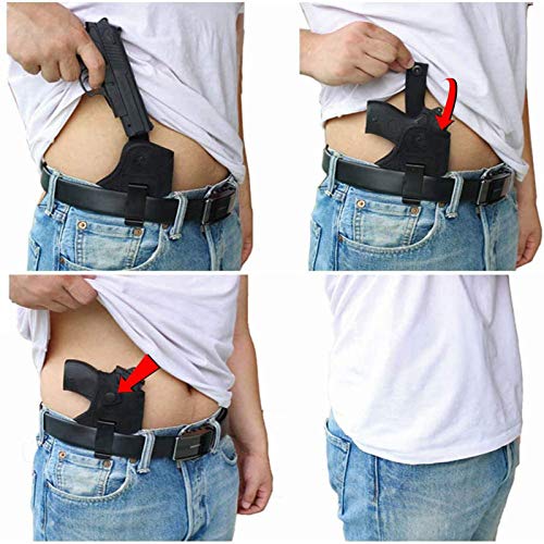 Creatrill Suede Leather Inside The Waistband Holster | Fits M&P Shield 9mm, .40, .45 Auto / Glock 26 27 29 30 33 42 43 / Ruger LC9 / Springfield XD & Similar Pistols | Gun Concealed Carry IWB Holster