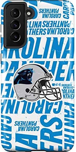 Skinit Pro Phone Case Compatible with Galaxy S21 Plus 5G - Officially Licensed Liquid Blue NFL Carolina Panthers Running Back Design
