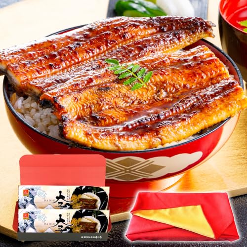 大五うなぎ工房 織物風呂敷包み 国産 うなぎ 長蒲焼 特大 約160g ×2尾 タレ 山椒 付き 鰻 蒲焼 蒲焼き 冷凍 敬老の日 ギフト プレゼント 贈答 ギフトラッピング ギフト包装 【のし無し】