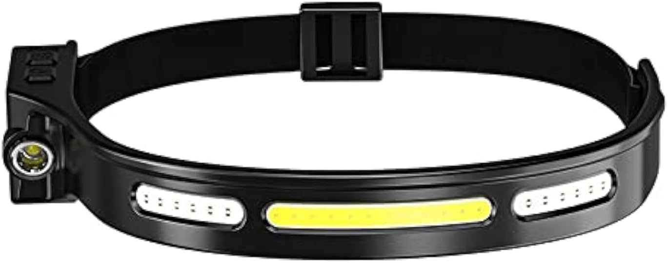 Rechargeable Headlamp for Forehead, Waterproof Super Bright COB Headlight for Camping Running Hiking Repairing USB-Cable Used for Multipurpose (Black)-image-26