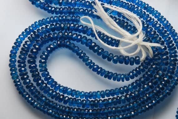Apatite bleue néon LKBEADS de 4.5mm, perles fines de qualité supérieure