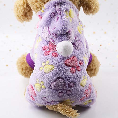 Pet Dog Clothes,Cute Fleece Dog Jacket,Small Dogs Yorkie Winter Coat Soft Plush Pajamas Padded Vest Puppy Kitty Jumpsuit