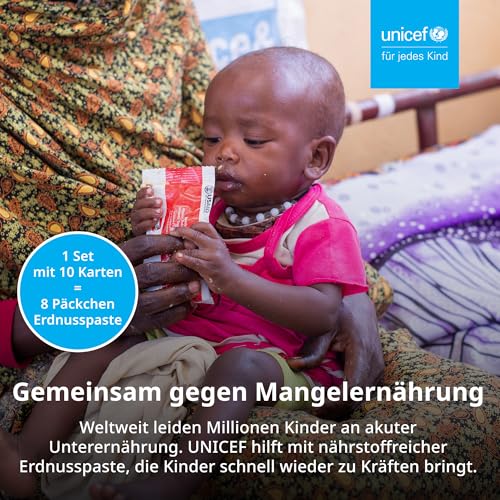 Unicef Grusskarten Set Mini Karten Graspapier | 10 Klappkarten mit Umschlägen | Grußkarten zu Ostern | pro verkauftem Set wird Kindern geholfen | klimaneutral produziert in Deutschland
