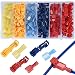 Produktbild Vwoqiy 120 Stück Abzweigverbinder Set(60 T-Abzweigverbinder + 60 Flachstecker Schnellverbinder), Kabelverbinder, Kabelklemmen Quickverbinder - 0,5-4mm² (Drei Farben 120)